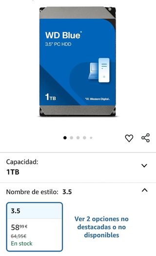 Disco Duro WD Blue 1TB 3.5 PC HDD