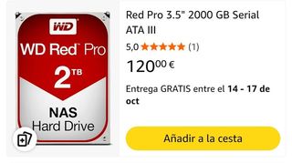 Disco Duro WD Red Pro 2TB NAS