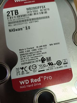 Disco Duro WD Red Pro 2TB NAS