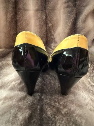 Zapatos Rebeca Sanver T.36 Negro/Amarillo