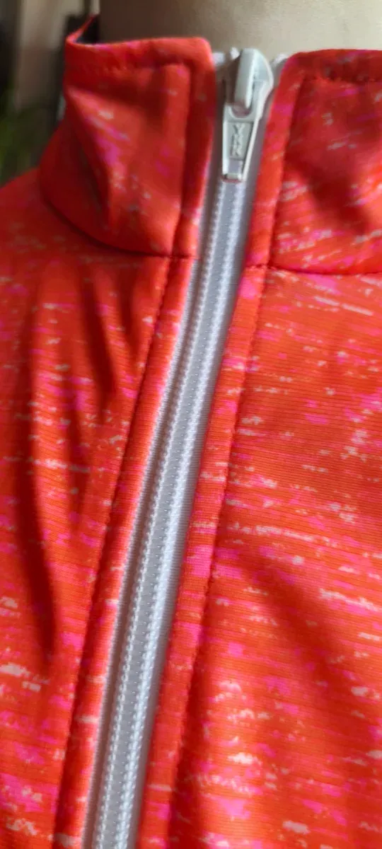 Giacchetta da felpa per bambina con cerniera corallo