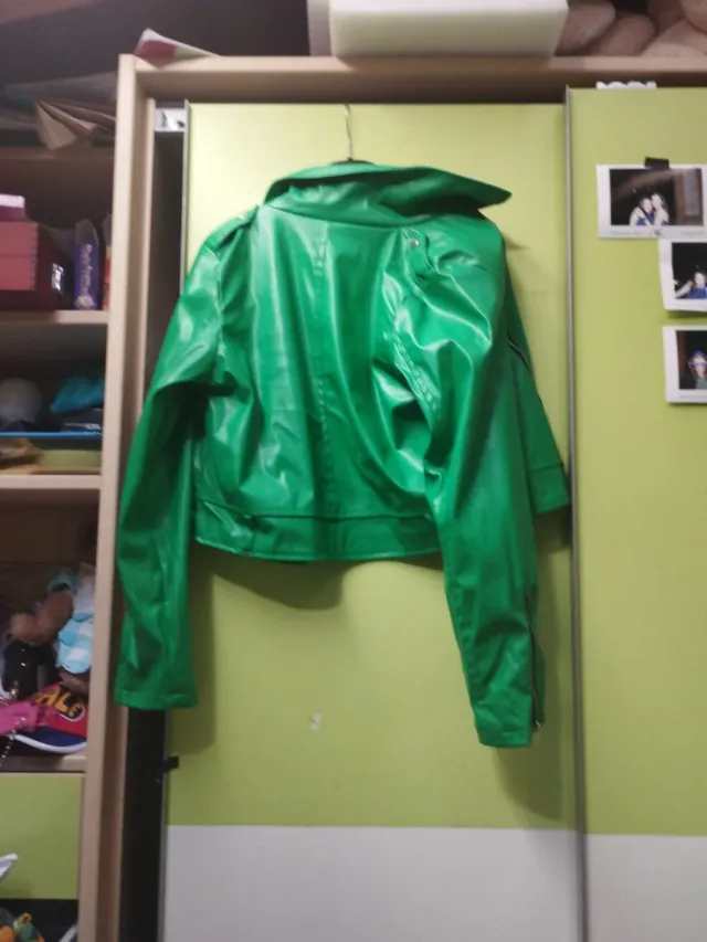 Giacca ecopelle verde Shein donna