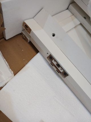 Armadio angolare in legno massello vidaXL