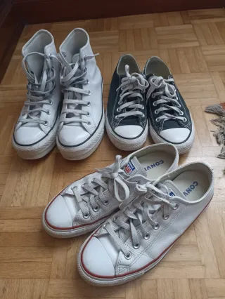 Tres pares de deportivas Converse Talla 39