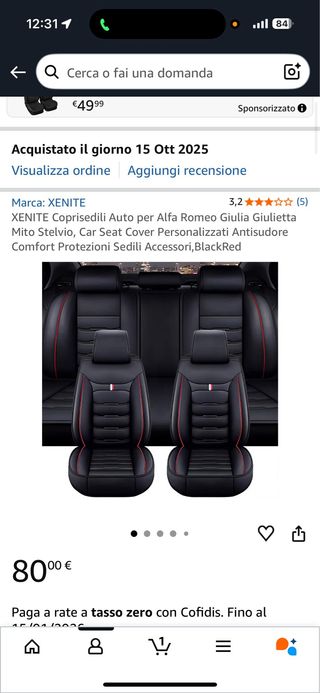 coprisedili alfa Romeo