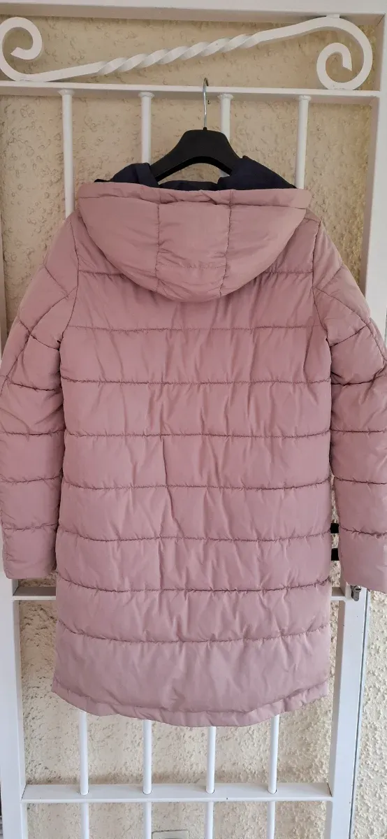 Abrigo largo acolchado reversible