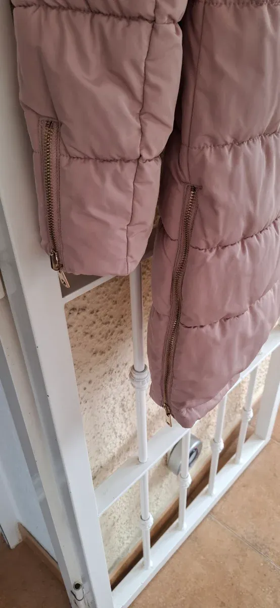 Abrigo largo acolchado reversible