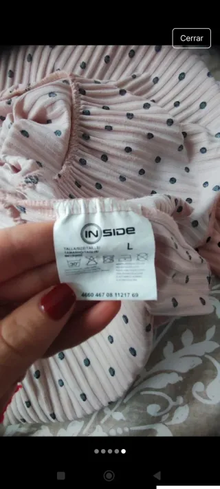 Vestido Inside rosa lunares