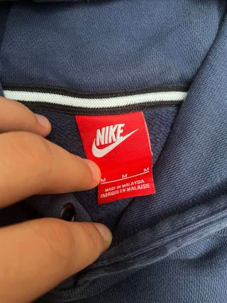 Felpa Nike blu vintage logo rosso sbiadito