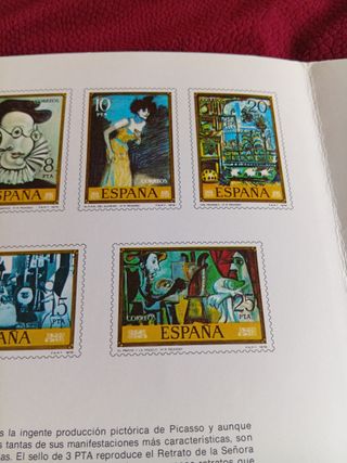Lote de 8 Sellos España Picasso Barnafil 78