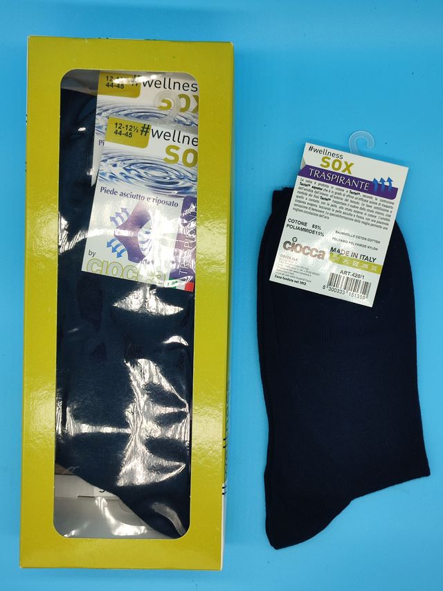 Calzini Ciocca corti caldo cotone  Tg 44/45 6 pz.