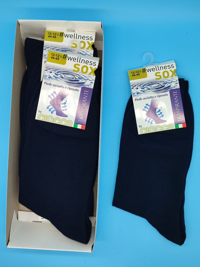 Calzini Ciocca corti caldo cotone  Tg 44/45 6 pz.