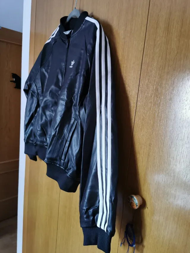 Cazadora Adidas Negra Cuero
