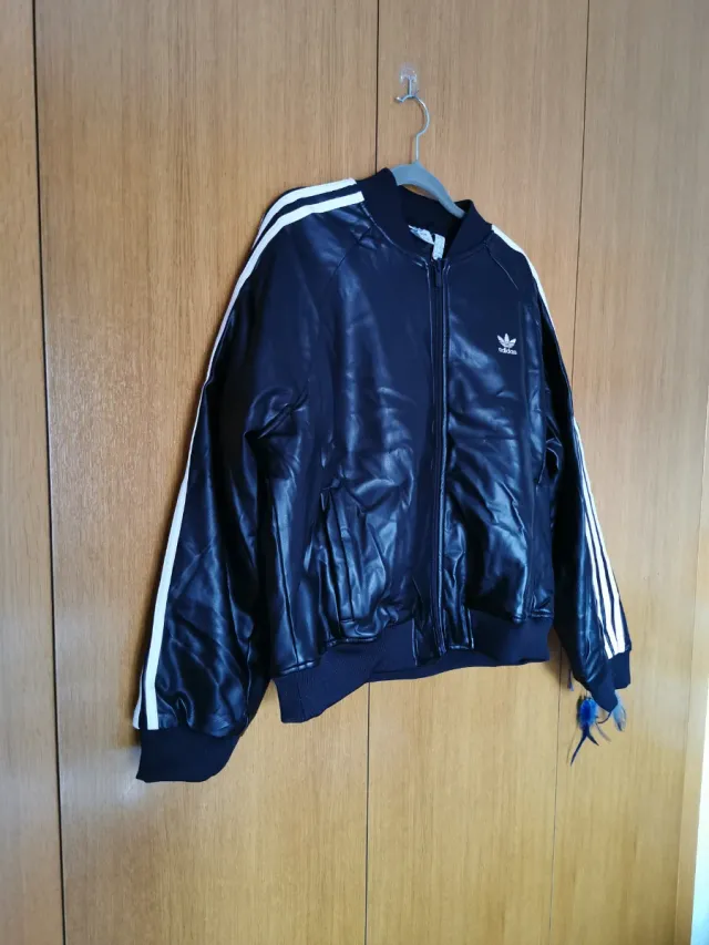 Cazadora Adidas Negra Cuero