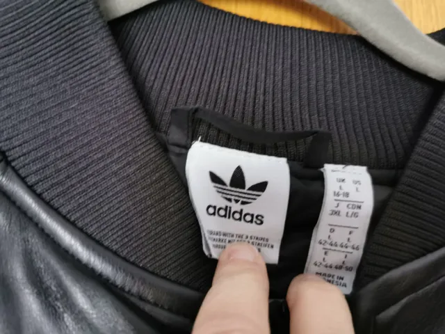 Cazadora Adidas Negra Cuero