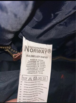 Abrigo Geographical Norway azul