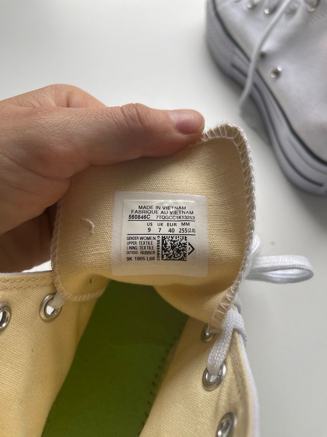 Converse Blancas Plataforma 40