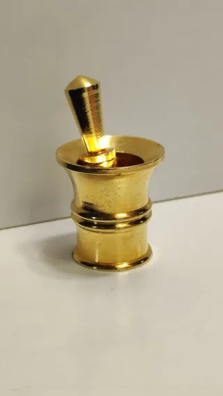 Mortaio miniatura ottone vintage