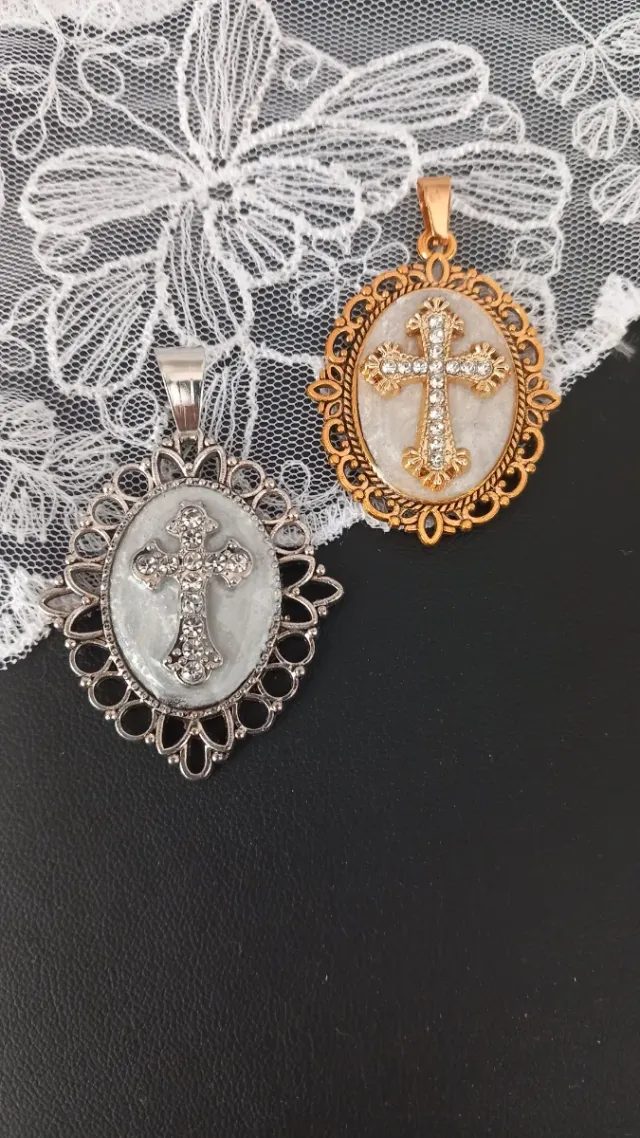 Pack 2 colgantes cruz