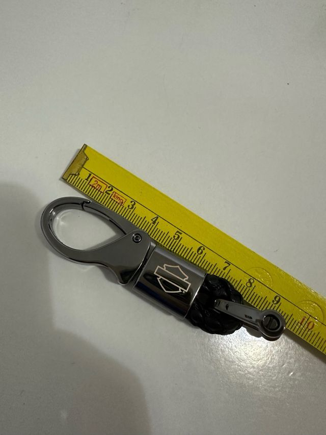 Portachiavi Harley Davidson in metallo e pelle