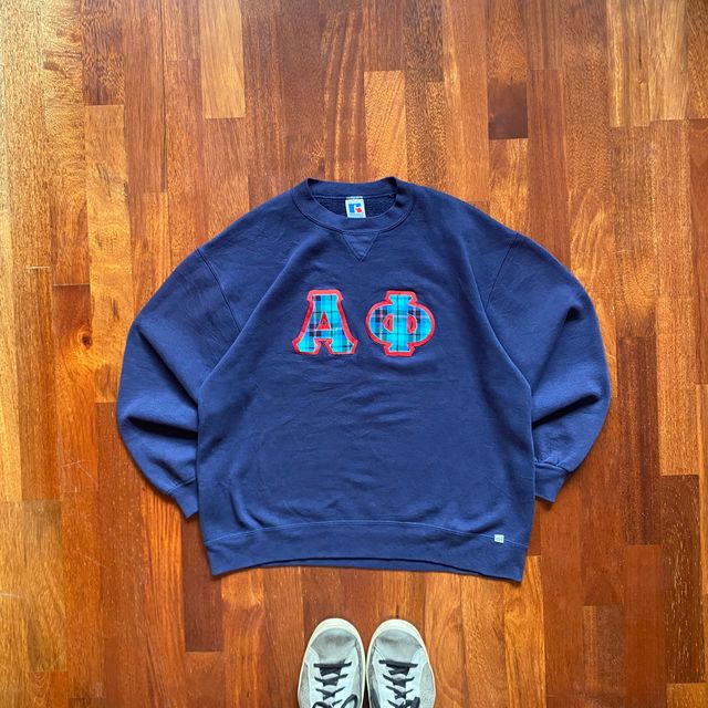 Sudadera Deportiva Azul Marino No Capucha Oversize