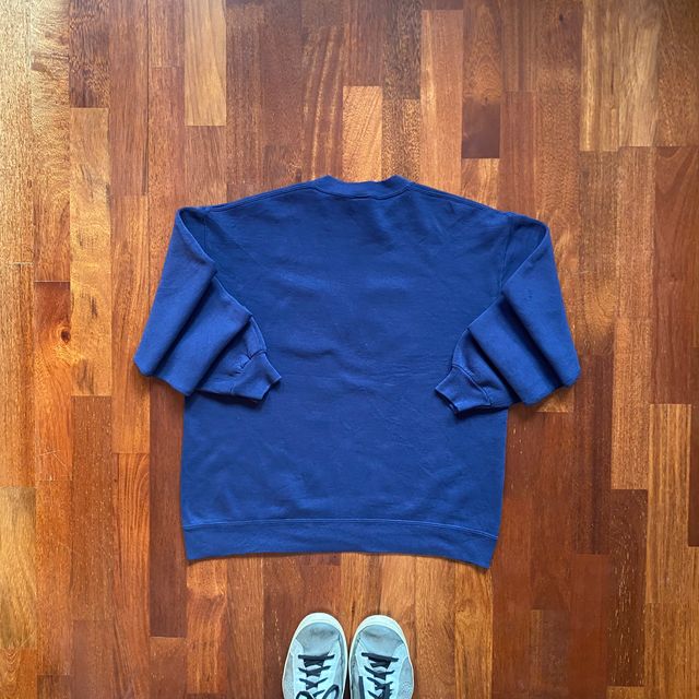 Sudadera Deportiva Azul Marino No Capucha Oversize