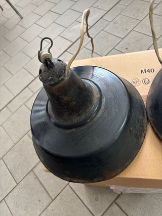 Lampada industriale vintage anni '70