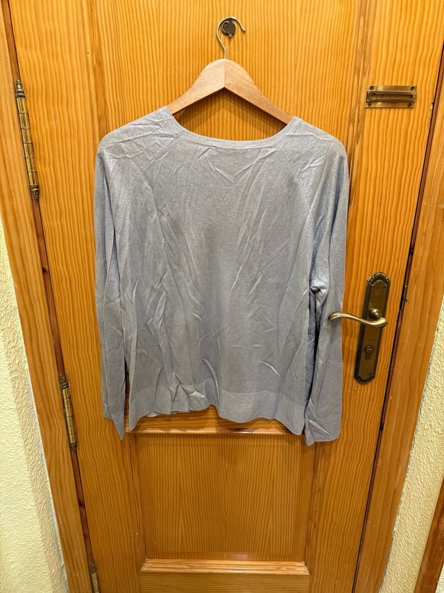 Jersey Zara Plateado Manga Larga