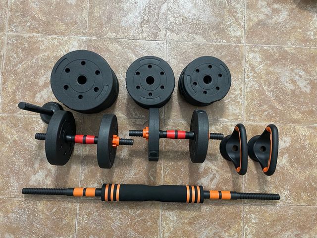 Kit Mancuernas 30kg Ajustables