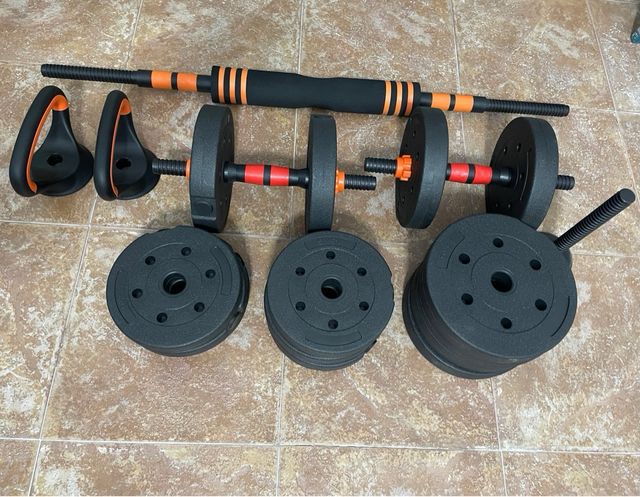 Kit Mancuernas 30kg Ajustables