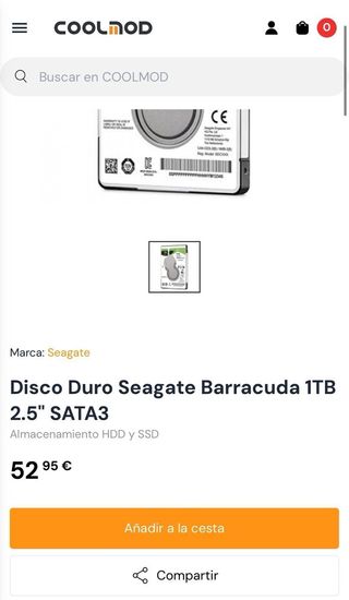 Disco Duro Seagate Barracuda 1TB