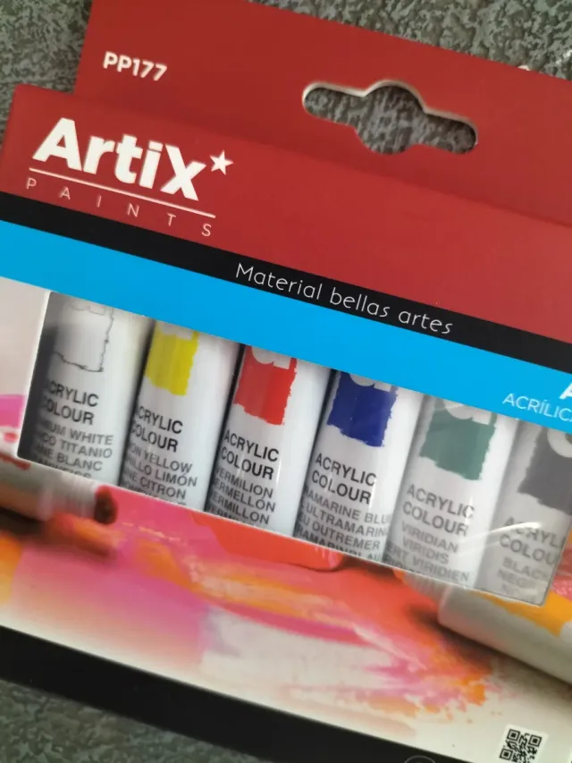 Lote 6 Pinturas Acrílicas Artix 12ml