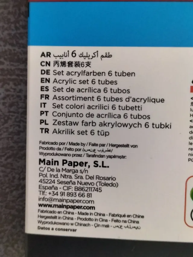 Lote 6 Pinturas Acrílicas Artix 12ml