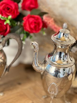 Juego Café/Té Imperio Ercuis plateado