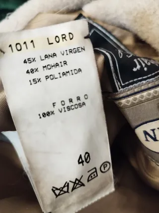 Abrigo largo ARTEIN Mohair y Lana Beige