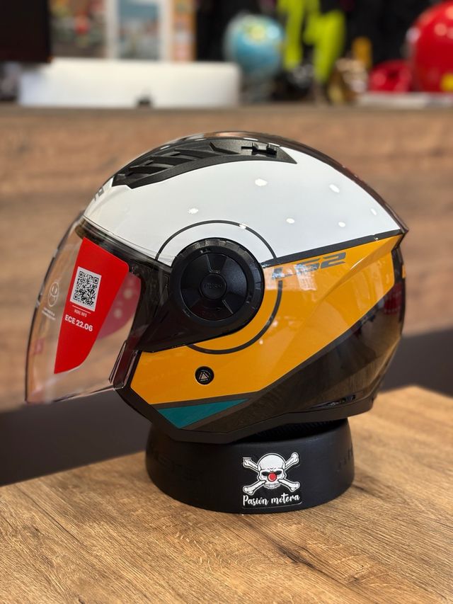 Casco LS2 Airflow II Cover Blanco/Marrón/Negro