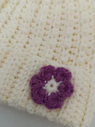 Regalo Natale Cappello bimba 1-2 anni pon fiore pa