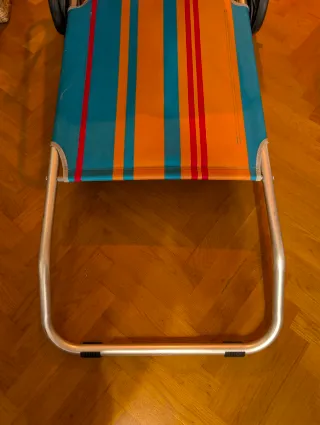 Tumbona de playa plegable.Carrito,Varias posicion.