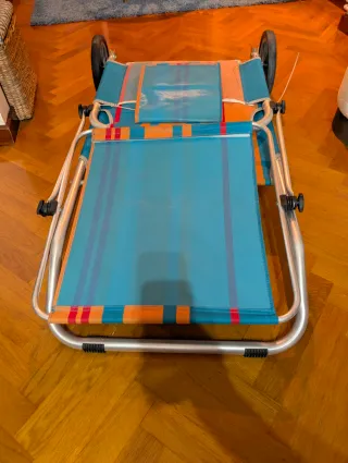 Tumbona de playa plegable.Carrito,Varias posicion.