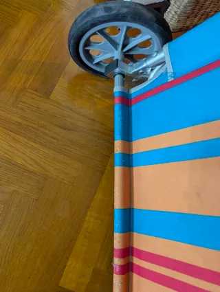 Tumbona de playa plegable.Carrito,Varias posicion.