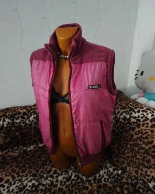 Chaleco reversible rosa