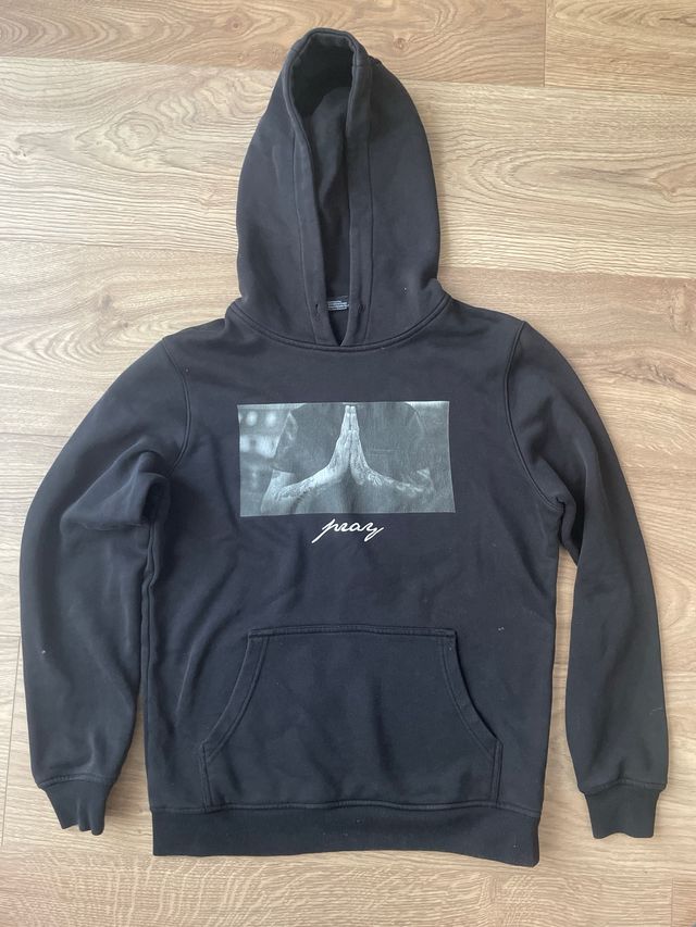 Sudadera Mister Tee Negra con Estampado