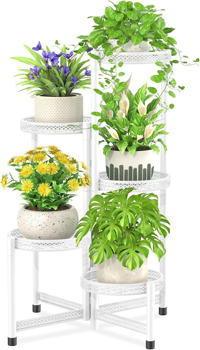 Suporte Metálico para Plantas Branco