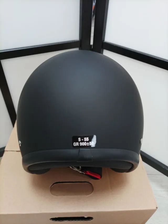 Casco Moto DMD Retro Mate Negro ECE22.06