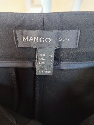 Pantalones Mango Negros con Cremalleras