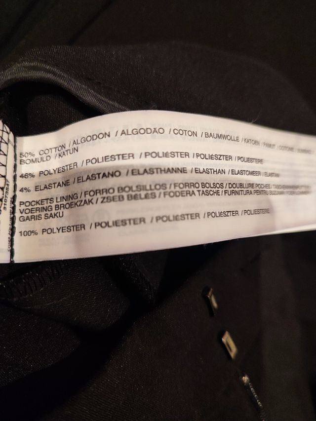 Pantalones Mango Negros con Cremalleras