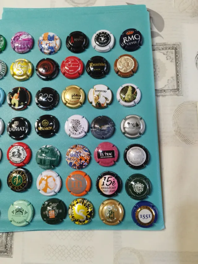 Lotto numero 15. 84 placche di spumante Collezione