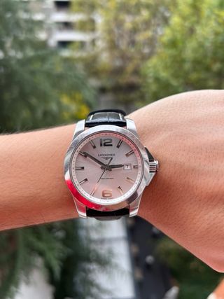 Reloj Longines Conquest Plata y Negro