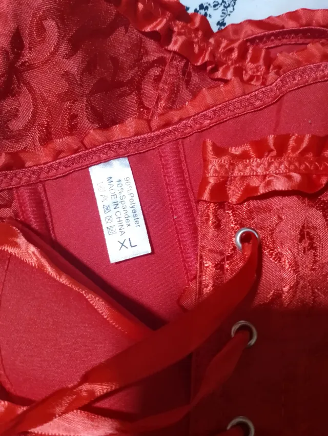 Corpiño o corsé Rojo Talla XL