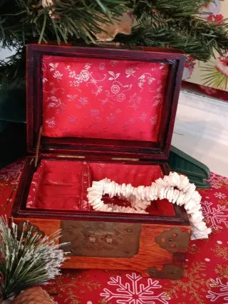 Joyero antiguo madera años 70